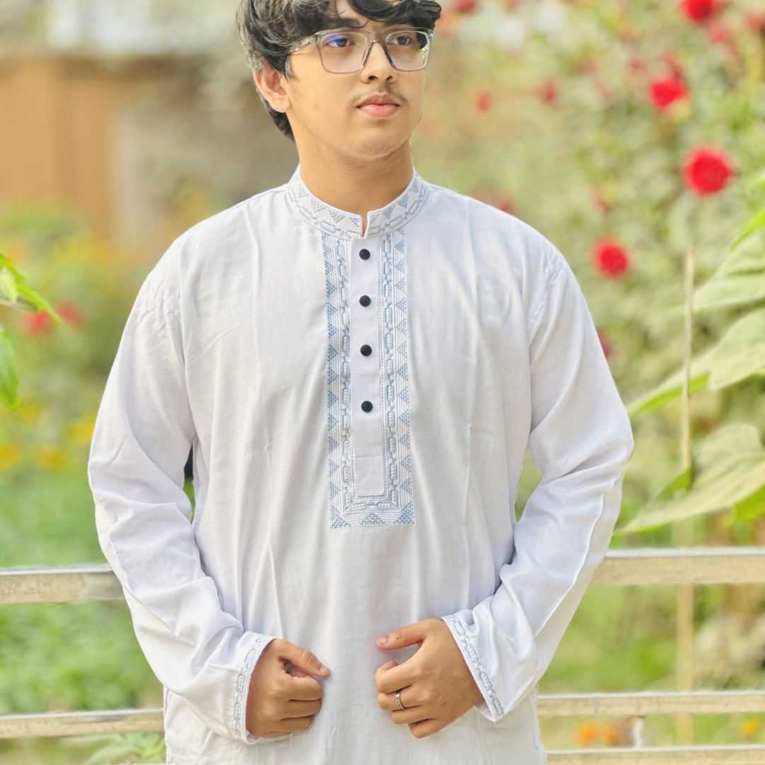 প্রিমিয়াম,এব্রয়ডারি,সফট,কটন,ফেব্রিক্স,পাঞ্জাবি